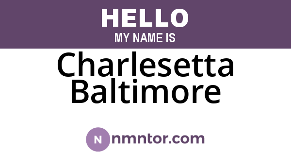 Charlesetta Baltimore