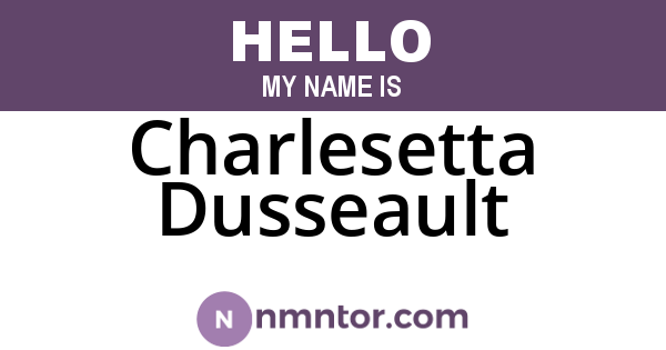 Charlesetta Dusseault