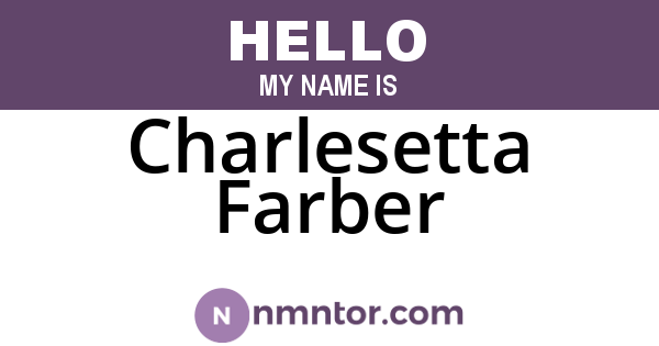 Charlesetta Farber