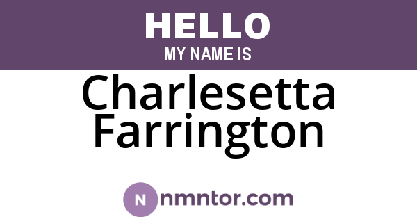 Charlesetta Farrington