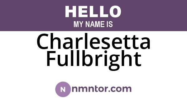 Charlesetta Fullbright
