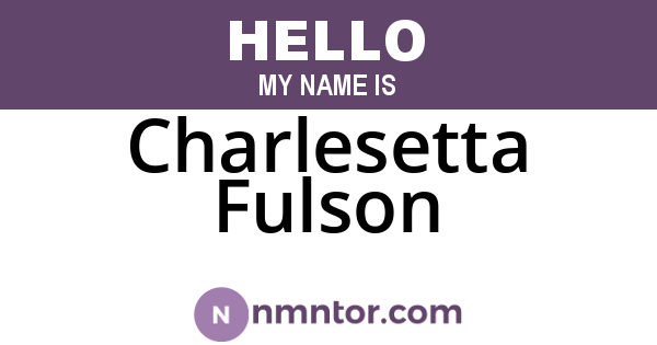 Charlesetta Fulson
