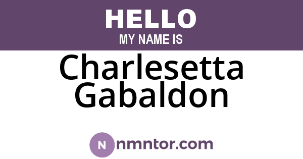 Charlesetta Gabaldon