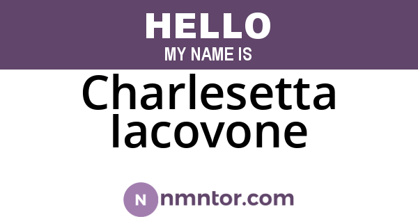 Charlesetta Iacovone