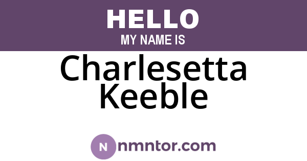 Charlesetta Keeble