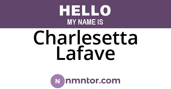 Charlesetta Lafave