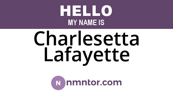 Charlesetta Lafayette