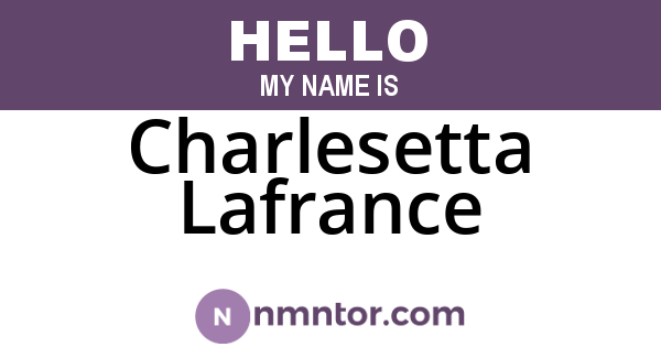 Charlesetta Lafrance