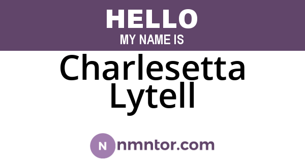 Charlesetta Lytell