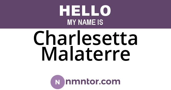 Charlesetta Malaterre