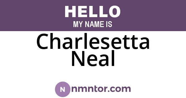 Charlesetta Neal