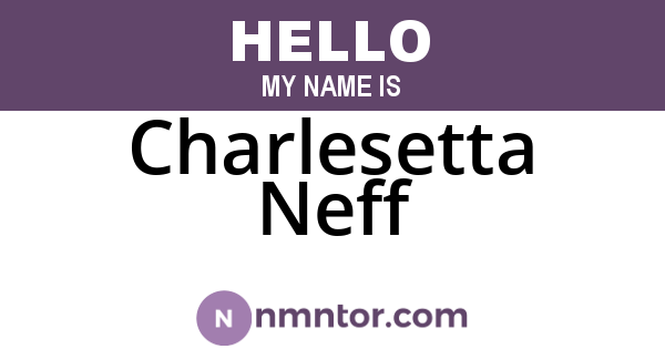 Charlesetta Neff