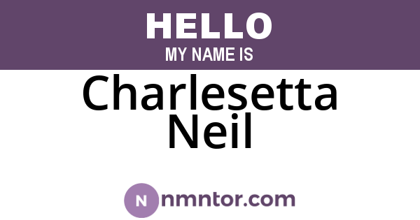 Charlesetta Neil