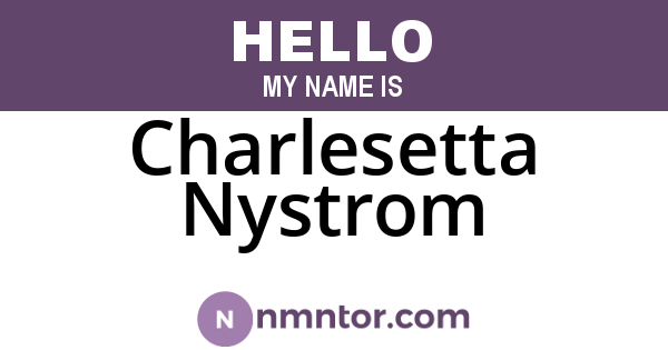 Charlesetta Nystrom