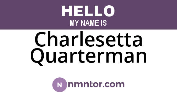 Charlesetta Quarterman