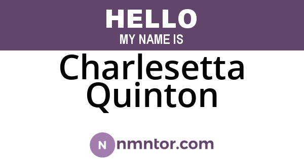 Charlesetta Quinton