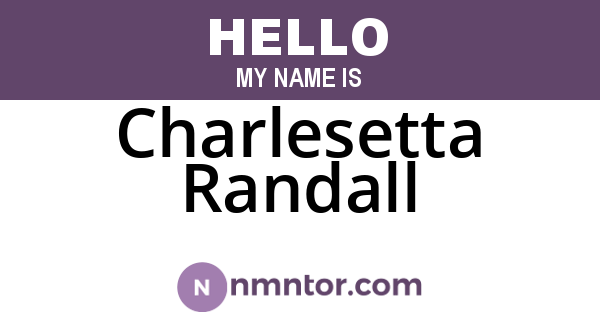 Charlesetta Randall