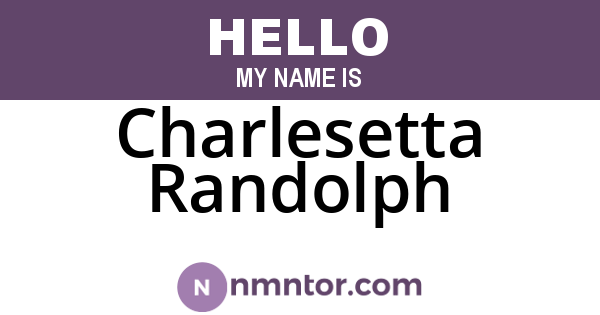Charlesetta Randolph
