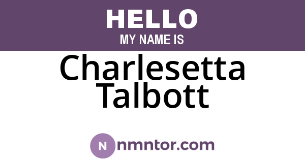 Charlesetta Talbott