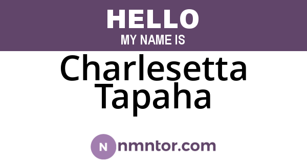 Charlesetta Tapaha