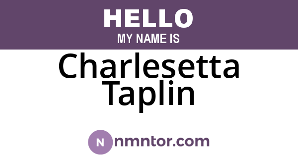 Charlesetta Taplin