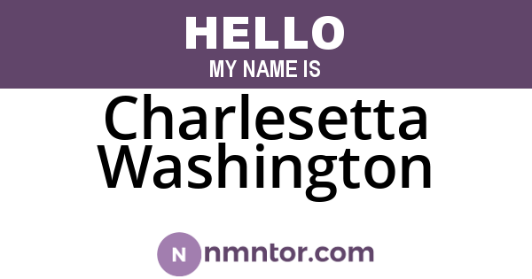 Charlesetta Washington