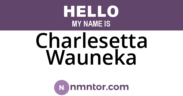 Charlesetta Wauneka