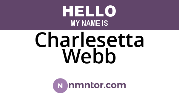 Charlesetta Webb