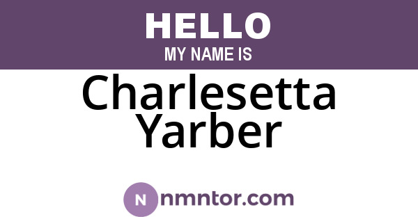 Charlesetta Yarber