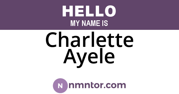 Charlette Ayele