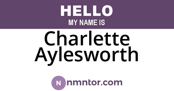 Charlette Aylesworth