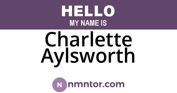 Charlette Aylsworth