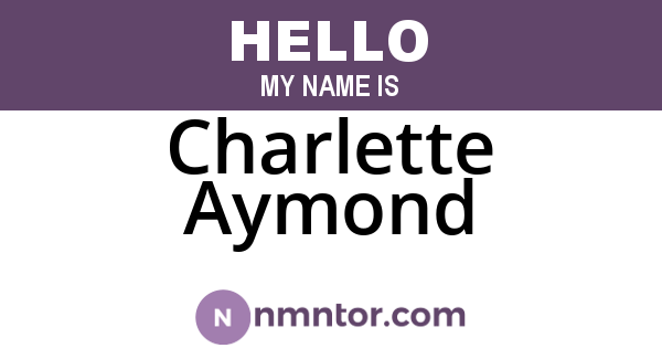 Charlette Aymond