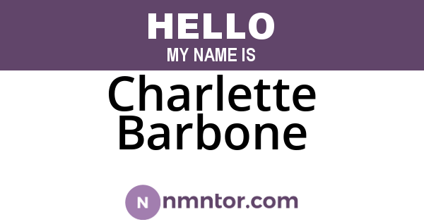 Charlette Barbone