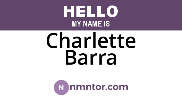 Charlette Barra