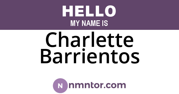 Charlette Barrientos