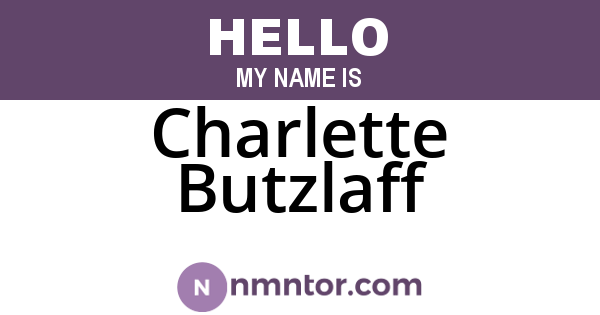 Charlette Butzlaff