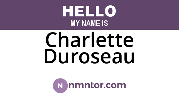 Charlette Duroseau
