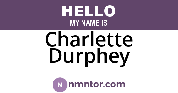 Charlette Durphey