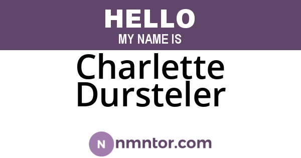 Charlette Dursteler