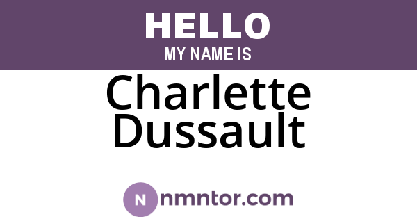 Charlette Dussault