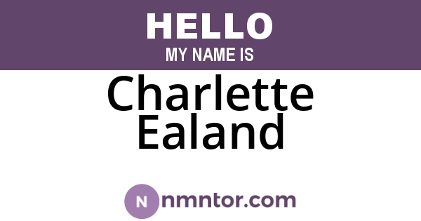 Charlette Ealand
