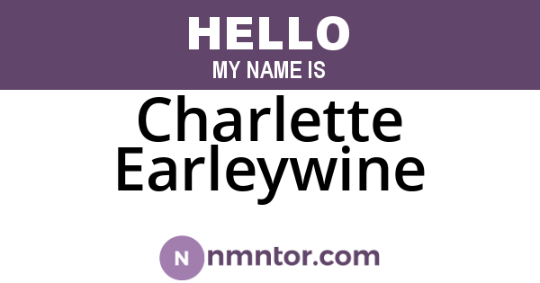 Charlette Earleywine