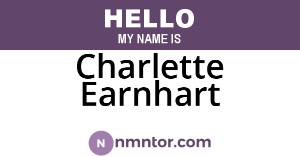 Charlette Earnhart