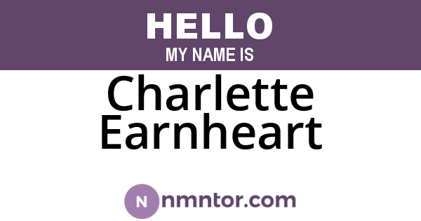 Charlette Earnheart