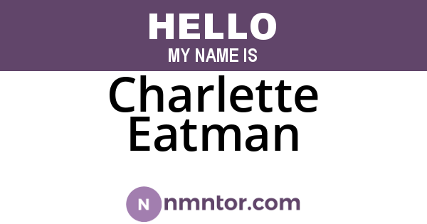 Charlette Eatman