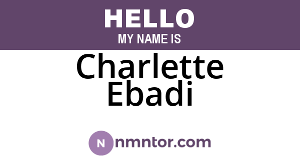 Charlette Ebadi