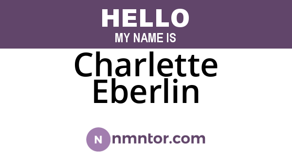 Charlette Eberlin