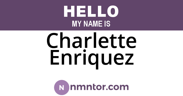 Charlette Enriquez
