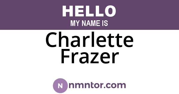 Charlette Frazer